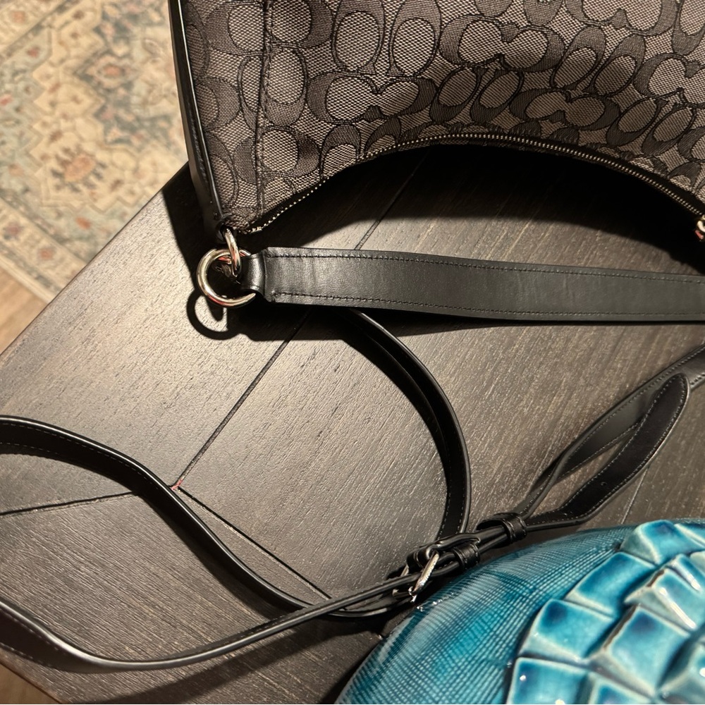 Coach F58284 East/West Celeste Signature C Hobo Style Convertible Handbag in EUC - Picture 7 of 10